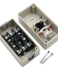 Open view of Heavy Duty 3 Phase On Off Push Button Switch With Self Locking Power For 380V And 220V 30A Motors Pumps And CNC Machines