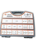 966 Piece Metric Hardware Fastener Set With M4 M5 M6 M8 Bolts Nuts Washers And Lock Washers In Zinc Plated Carbon Steel Rust Resistant Industrial Automotive Repair Kit With Storage Case, labeled organizer case
