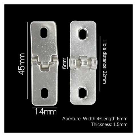 Stainless Steel Foldable Balcony Window Hinges 2 Pack Heavy Duty Frameless Design For Wooden Boxes Wine Boxes Jewelry Gift Cabinets