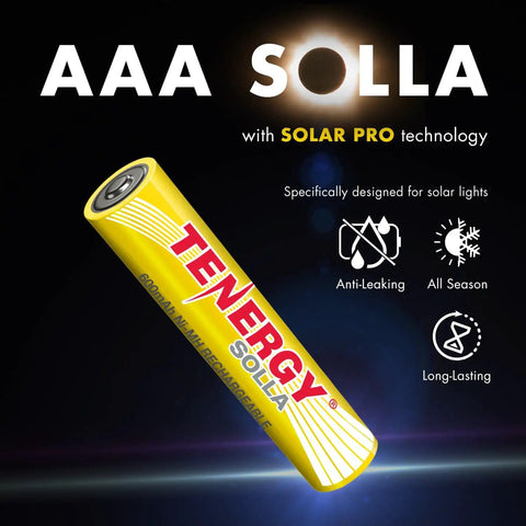 Rechargeable NiMH AAA Battery 600mAh For Outdoor Solar Lights 12 Pack No Leak Design UL Certified