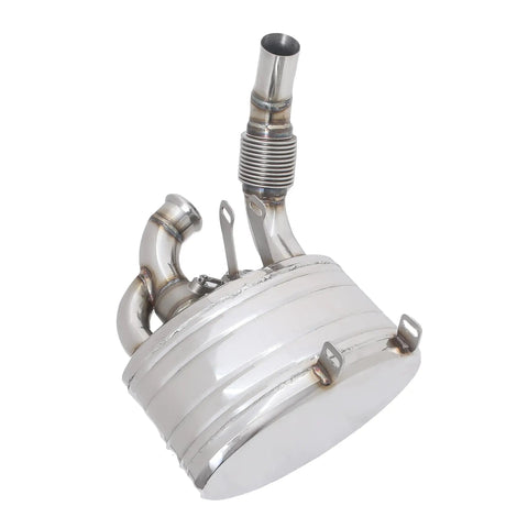 Beefy Exhaust Valved Mufflers For Porsche 911 996 Carrera 1998 2004 With Remote Valve Control Rear Silencers Pair includes fittings and hardware.