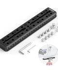 9 Inch Vixen Style Dovetail Rail Plate With Metal Mounting Saddle Dual Countersink Slots For Balancing Gear And M6