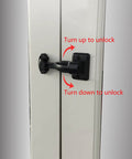 T-Shaped Car Door Holder Retainer Baggage Catch Latches Keep Doors Open Secure For Motorhomes Cars And Yachts With Easy Nylon ABS Installation No Tools Needed, showing unlocking mechanism.