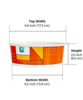 Induction Safe Paper Bowls For Ramen Machines 300 Pack Leak Resistant And Heat Resistant dimensions illustration