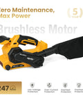 Badass Cordless Brushless Belt Sander With Six Variable Speed Settings, featuring a brushless motor and dust collection bag.