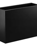 Front view of Sturdy 36 Inch Metal Planter Box With Drainage Holes And Rust Proof Coating For Indoor Outdoor Use Large Rectangular Window Box Built
