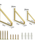 Heavy Duty Wall Shelf Brackets 2 Pack White Industrial Floating Metal Brackets, three sizes with mounting screws included.