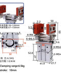 Diagram of Finger Cylinder Adjustable Telescopic Frame Mechanical Arm Fixture With Widened Chuck And Parallel Gripper 16D 20D Pneumatic Accessories.