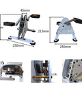 Pedal Power Generator With Dual USB Fast Charge And DC Jack Foot Crank Charging Station dimensions and features on display