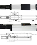 Heavy Load Linear Guide Rail With Ball Screw CNC Stage Actuator Enclosed Housing 100mm Stroke Rock Solid Motorized NEMA 24