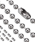 Stainless Steel Bead Pull Chain Extension 15 Feet With 3.2mm Diameter Size 6 Rustproof And Strong Pulling Force Over 40 Lbs Includes 15 Free Clasp