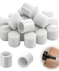 20 Pack Door Stop Rubber Tip Replacements 0.39 Inch Caps For Wall And Floor Protection White Durable Door Stopper Tips Easy Install