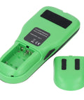 Jiawu High Sensitivity Stud Finder Wall Scanner with 5 Modes LCD Display for Wood Beams and Metal Detection, green back view.