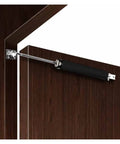 Automatic Door Closer 90 Degree Adjustable Soft Close, 35Kg Load Capacity, installed on wooden door, adjustable buffer force