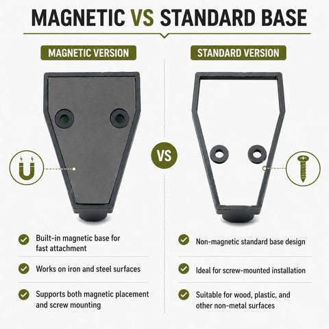 Pro Magnetic RV T Level Bubble Levels 10 Pack comparison of magnetic and standard base designs for RVs and boats.