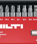 Insert Bit Pocket Pack For Cordless Drill Systems With One Quarter Inch Hex Shank And One Inch Length, Durable Pro Grade Bits