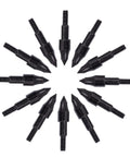 Pro Grade 100 Grain Field Points For Target Practice And Hunting Arrows, arranged in a circular pattern, stainless steel, 12 pack