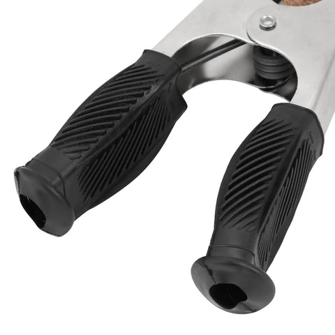 Solid US Style 500A Ground Clamp Welding Earth Clip handles with rubber grip for secure manual welding use.
