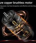 Close-up of pure copper brushless motor showcasing design and components for Cordless Brushless Electric Wire Puller 800W With 21V 4000mAh Battery Variable Speed Conduit Cabling Threader For Boss Level Wall Wiring And Smooth Daily Hustle.