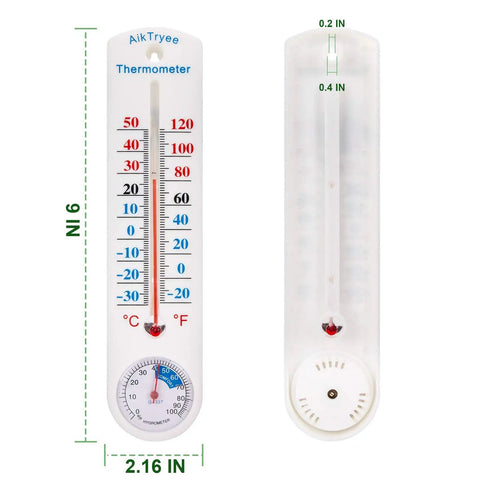 Analog Hygrometer Thermometer for Indoor Outdoor Use No Battery Required Easy to Read Humidity and Temperature Gauge with Celsius Fahrenheit
