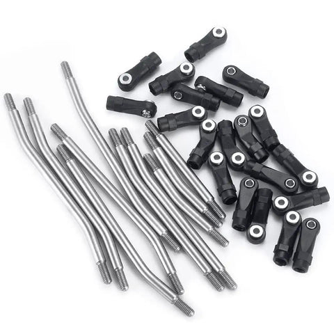 Stainless Steel Link Rod And Linkage Upgrade Kit For 313mm Wheelbase TRX4 1X10 RC Crawler Beefed Up Suspension Durable Wear Resistant