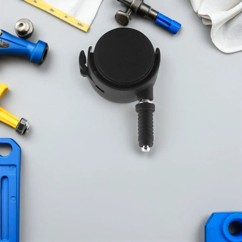 Swivel Stem Caster Wheels with Brake 2set for Furniture and Bed Frames shown among tools on a gray background.