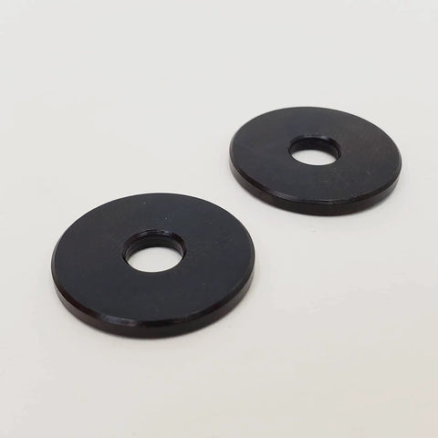 Pair of black washers from Complete Heavy-Duty Clutch Pushrod Bearing Kit For 1984-2017 Big Twin EVO And Twin Cam