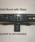 Under TV AV Gear Wall Shelf Dope One Shelf Mount with Adjustable 1 Inch Increments 6mm Tempered Glass with cable management