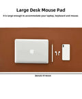 Large Pu Leather Desk Pad Blotter 36x17 Inch Waterproof Non Slip Writing Desktop Protector Mat For Home Office Brown