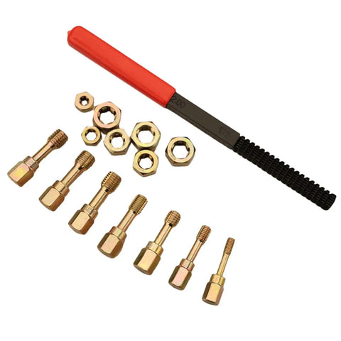 Ultimate 15 Piece Thread Repair Kit With Taps And Dies Plus Double Ended File To Fix Stripped Bolts On Steel And Aluminum Without Breaking The Bank At Home Or In The Shop, metric taps and dies