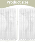 Waterproof PEVA Shower Curtain Liner 70 By 72 Inch With Light Filtering Clear Stripes Design Eco Friendly PVC Free Semi Transparent Bathroom Decor With Durable Hooks shown in size comparison