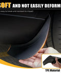 Next Gen Tesla Model Y Mud Flaps Splash Guards Set of 4 Fits 2025 and 2026 Models showing TPE material softness and flexibility.