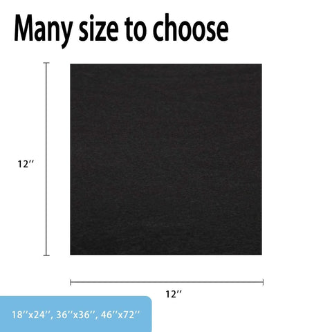 Heavy Duty High Temp Welding Blanket 12x12 Inches, 6mm Thick Felt Carbon Fiber Shield for Heat Protection during welding, shown as square mat