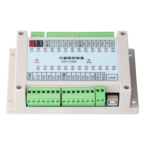 Industrial PLC Controller 24V DC 13 Input 12 Output SPC10RM Control Board for sensors, relays, motors, solenoids setup