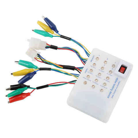 No Sweat Brushless Motor Controller Tester And Rugged Electric Vehicle Diagnostic Kit For Electric Bikes with multi-colored leads.