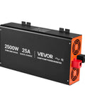 Heavy Duty 2500W Sump Pump Battery Backup Inverter With LCD Display And Pure Sine Wave side view showing connectors and cooling vents.