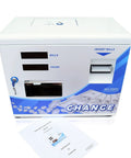 Dollar Bill Changer Machine For Vending Arcades Slots And Laundry, Adjustable Coin Or Token Dispenser shown from the front
