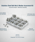 Shop Ready 304 Stainless Steel Hex Bolt Nut Washer Kit With SAE And Metric Fasteners for Auto Repair and Machinery