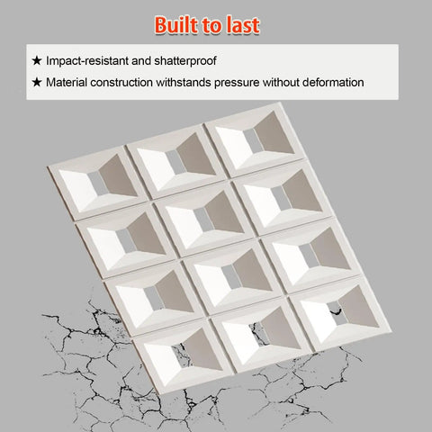 Lightweight Hollow Wall Panel Set 2 Pack 20x60 cm White Partition Blocks With Mounting Kit For Art Backgrounds Room Dividers And Home Decor Durable ABS Panels For Easy DIY Installation And Clean Modern Look, 2-pack white ABS panels