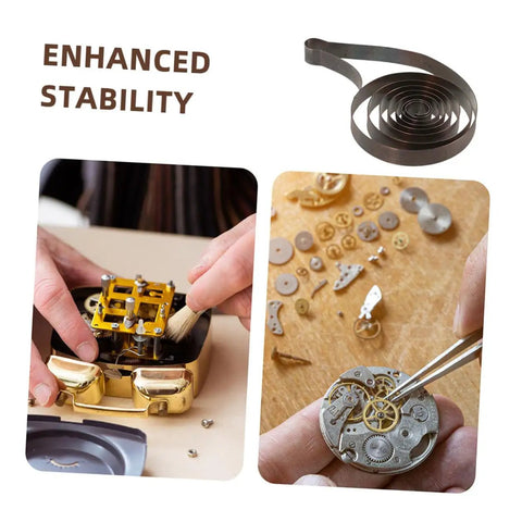 4 Piece Mechanical Clock Main Spring Repair Kit For Wind Up Alarm Clocks Replacement Parts And DIY Timepiece Restoration