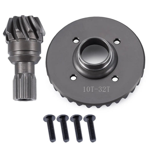 Traxxas X Maxx Front And Rear Helical Diff Ring Pinion Gear Kit Carbon Steel 32 Tooth Bevel Gear Module One Point Six