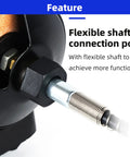 Flexible shaft connection port of Badass Mini Bench Grinder With Variable Speed Up To 10000 RPM for enhanced functionality.