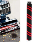 Stratos DuoClean Upright Vacuum Replacement Kit with roller brush shown next to vacuum cleaner cleaning debris on floor