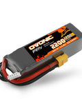 4S 14.8V 2200mAh 120C LiPo Battery With XT60 Connector for RC FPV Racing Drones and Quadcopters, soft case with cables.