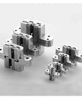 Concealed Cross Hinges For Folding Doors 180 Degree Zinc Alloy Invisible Hinge Set Durable Hidden Door Hardware 13 60mm Easy Installation And Sleek Modern Look For Smooth Folding Doors visible in various sizes on white background.