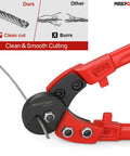 18 Inch Heavy Duty Steel Cable Cutter For Hard Wire Ropes cutting cleanly with sharp chromium molybdenum blades, red handle visible