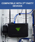 Universal 10 Inch Mounting Plate For Structured Media Enclosures With Velcro Roll securing router