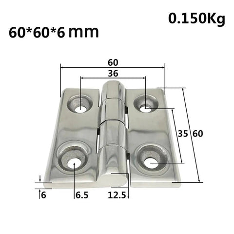 Premium Stainless Corner Door Hinge For Cabinets And Windows Folding Hinge For Cabinet Doors Electric Box Use Heavy Duty 60x60x6mm