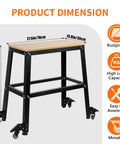 Heavy Duty Drill Press Stand Top Shelf Shop Rig With Smooth Rolling Casters And Hefty 700 Lbs Capacity Plus Generous Storage Shelf For Knocking Out Weekend Builds dimensions showing 27.6in top and 31.9in height.