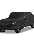 Jeep Gladiator JT Truck Car Cover 2020 2024 Outdoor Waterproof Shield Sun Rain Dust Wind Snow Black Heavy Duty Cover on Vehicle